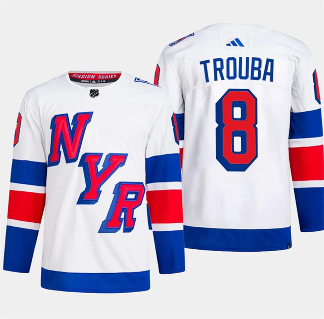 New York Rangers #8 Jacob Trouba White 2024 Stadium Series Stitched Jersey