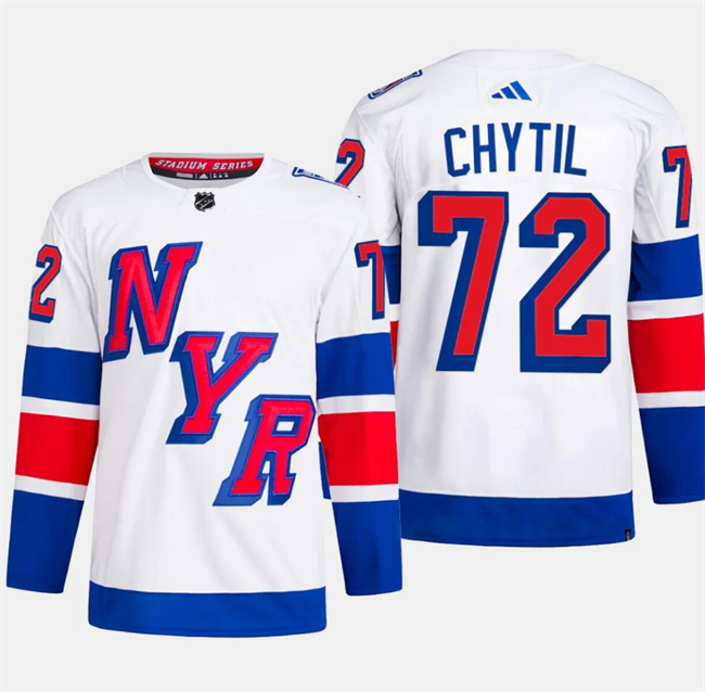 New York Rangers #72 Filip Chytil White 2024 Stadium Series Stitched Jersey