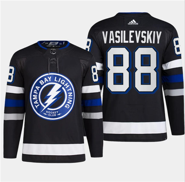 Tampa Bay Lightning #88 Andrei Vasilevskiy Black Alternate Premier Breakaway Stitched Jersey