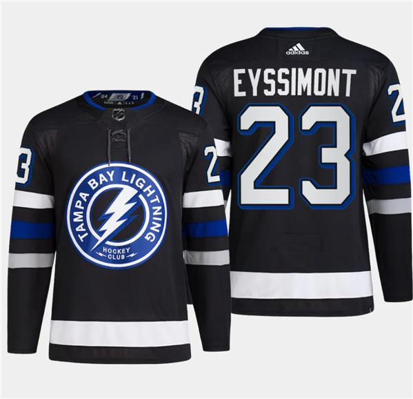 Tampa Bay Lightning #23 Michael Eyssimont Black Alternate Premier Breakaway Stitched Jersey
