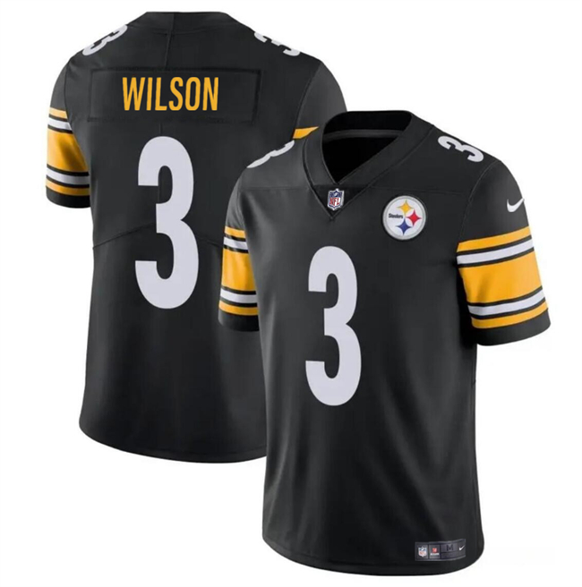 Pittsburgh Steelers #3 Russell Wilson Black Vapor Untouchable Limited Stitched Jersey