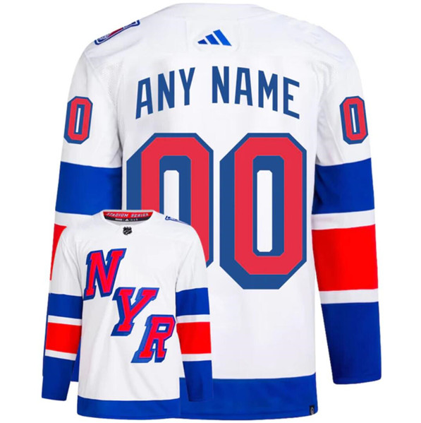 New York Rangers Custom White 2024 Stadium Series Stitched Jersey