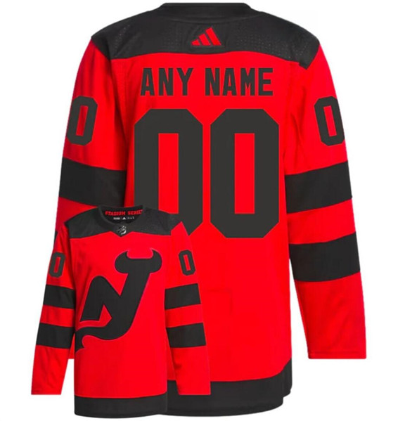 New Jersey Devils Custom Red 2023-2024 Stadium Series Stitched Jersey