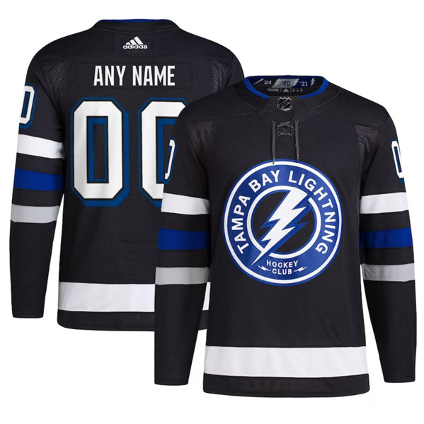 Tampa Bay Lightning Custom Black 2024 Stadium Series Stitched Jersey