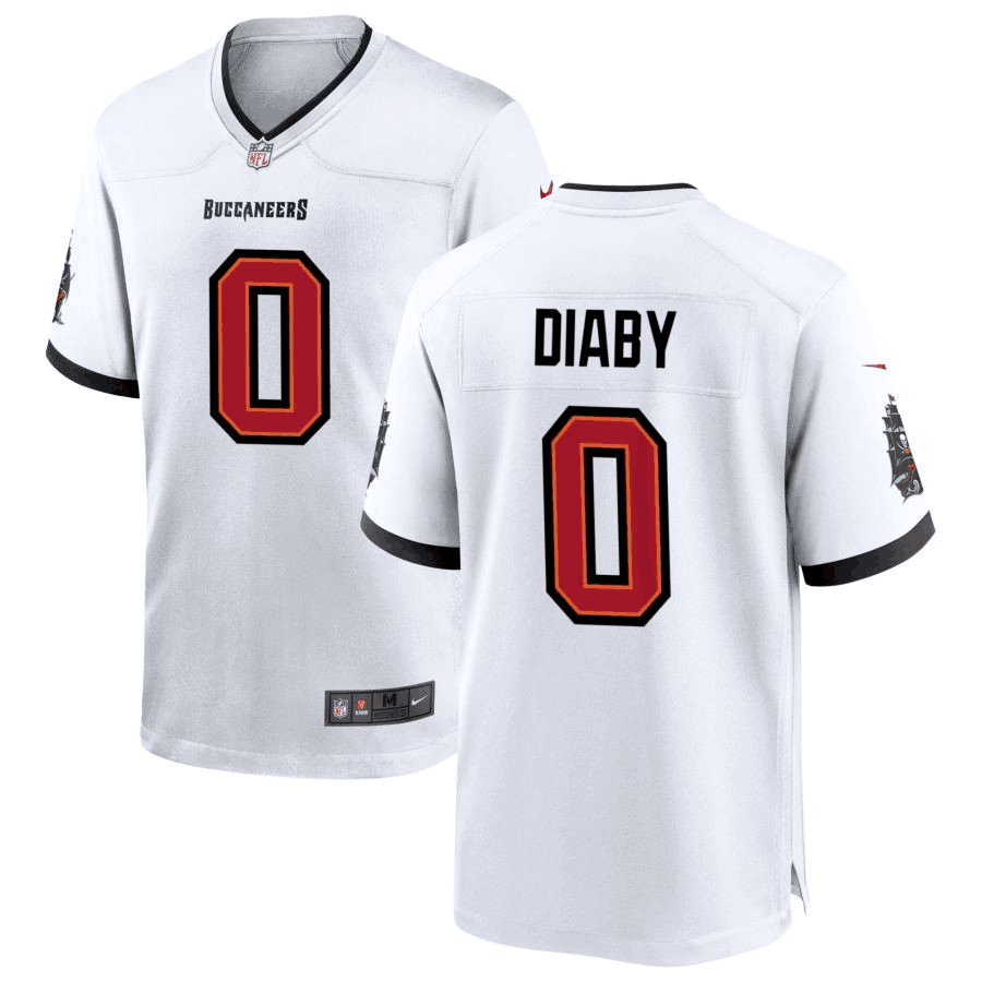 Tampa Bay Buccaneers #0 Yaya Diaby White Game Limited Stitched Jersey