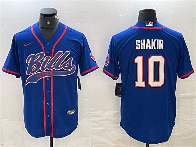 Buffalo Bills #10 Khalil Shakir With Patch Cool Base Stitched Jersey