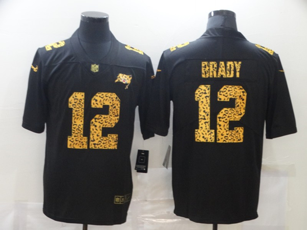 Tampa Bay Buccaneers #12 Tom Brady 2020 Black Leopard Print Fashion Limited Stitched Jersey