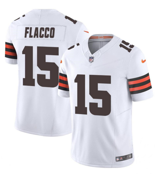 Cleveland Browns #15 Joe Flacco White 2023 F.U.S.E. Vapor Limited Stitched Jersey