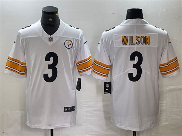 Pittsburgh Steelers #3 Russell Wilson White Vapor Untouchable Limited Stitched Jersey