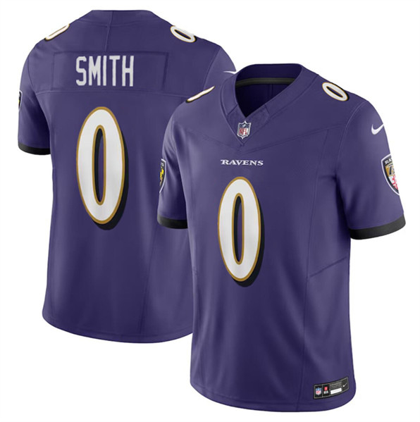 Baltimore Ravens #0 Roquan Smith Purple 2023 F.U.S.E. Vapor Limited Stitched Jersey