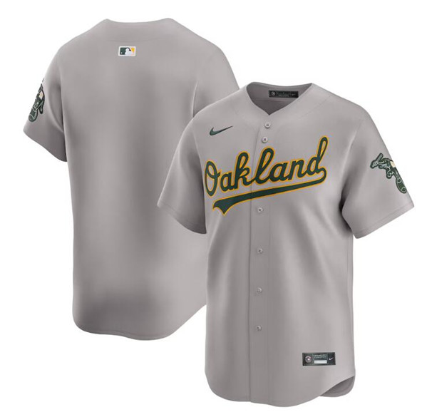 Oakland Athletics Blank Gray Away Limited Stitched Jersey