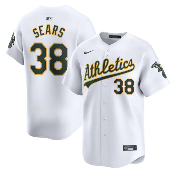 Oakland Athletics #38 JP Sears White Home Limited Stitched Jersey