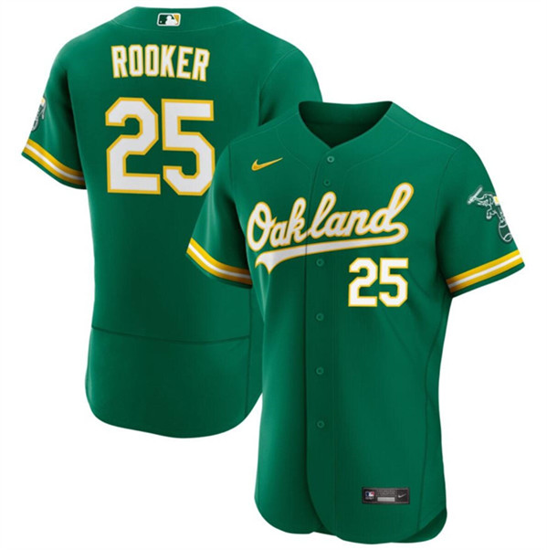 Oakland Athletics #25 Brent Rooker Green Flex Base Stitched Jersey