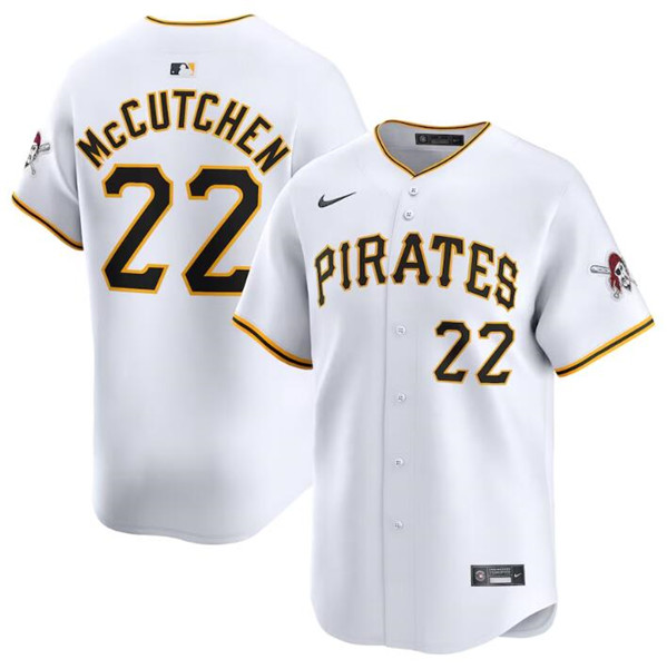 Pittsburgh Pirates #22 Andrew McCutchen White Home Limited Stitched Jersey