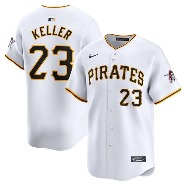 Pittsburgh Pirates #23 Mitch Keller White Home Limited Stitched Jersey