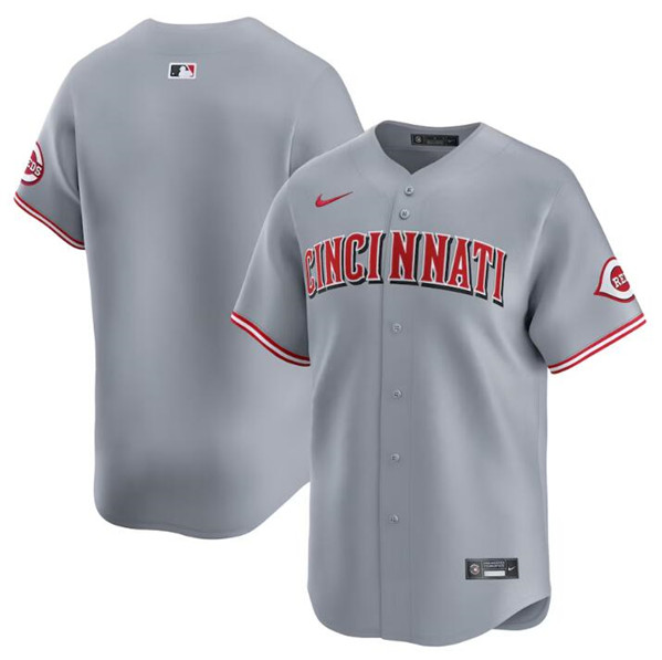 Cincinnati Reds Blank Gray Away Limited Stitched Jersey