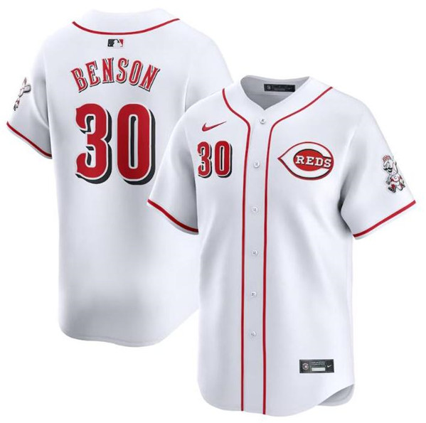 Cincinnati Reds #30 Will Benson White Home Limited Stitched Jersey