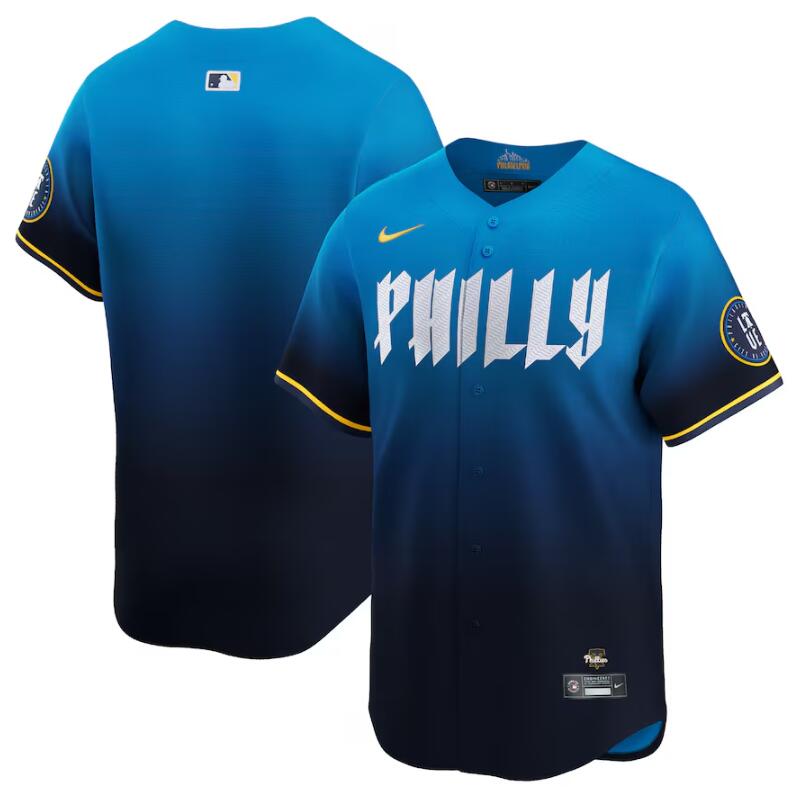 Philadelphia Phillies Blank Blue 2024 City Connect Limited Stitched Jersey