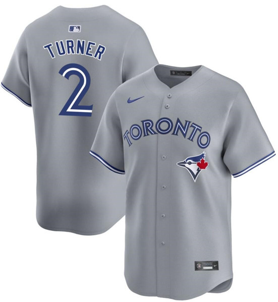 Toronto Blue Jays #2 Justin Turner Gray Cool Base Stitched Jersey