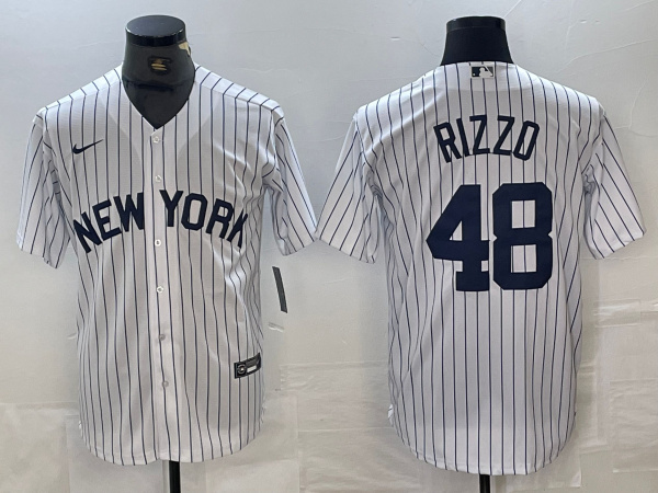 New York Yankees #48 Anthony Rizzo White Cool Base Stitched Jersey