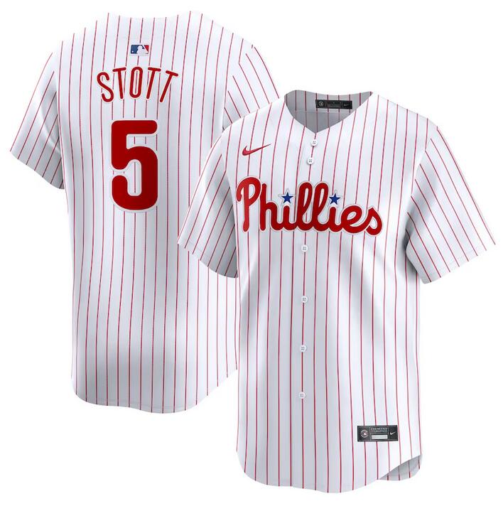 Philadelphia Phillies #5 Bryson Stott White Home Limited Stitched Jersey