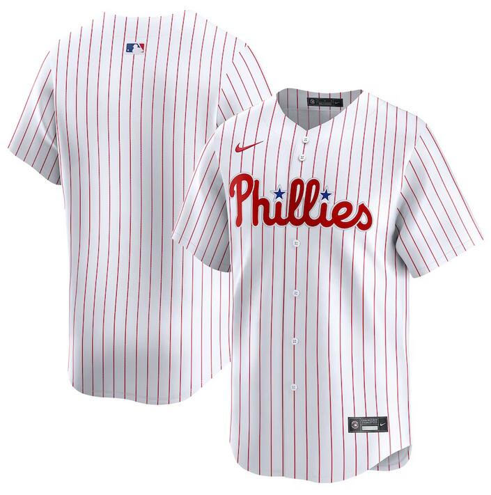 Philadelphia Phillies Blank White Home Limited Stitched Jersey