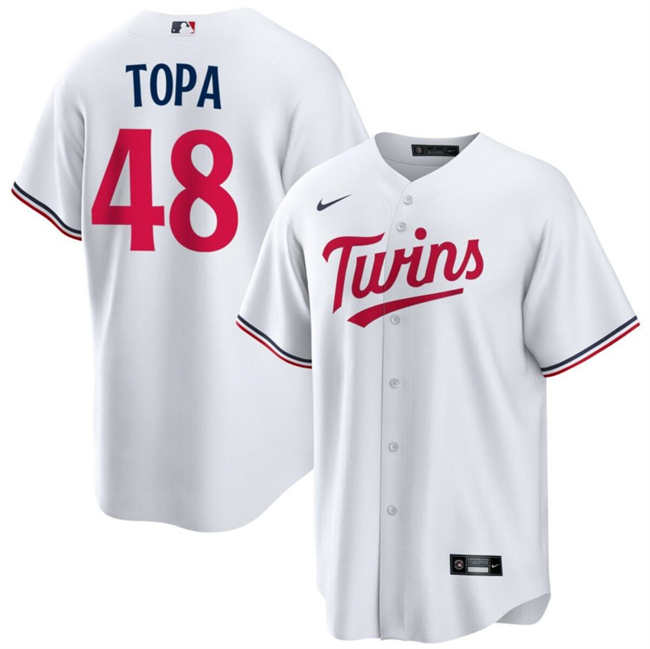Minnesota Twins #48 Justin Topa White Cool Base Stitched Jersey