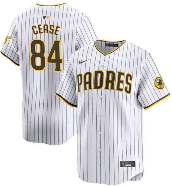 San Diego Padres #84 Dylan Cease White Home Limited Stitched Jersey
