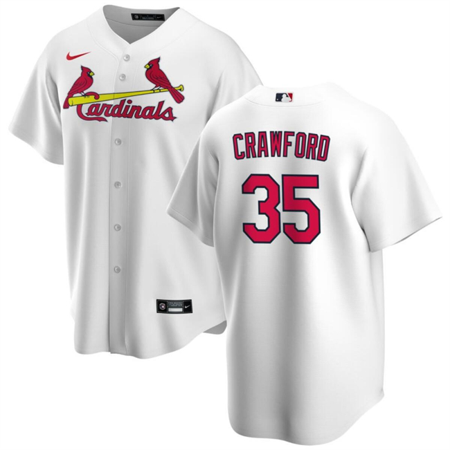 St. Louis Cardinals #35 Brandon Crawford White Cool Base Stitched Jersey