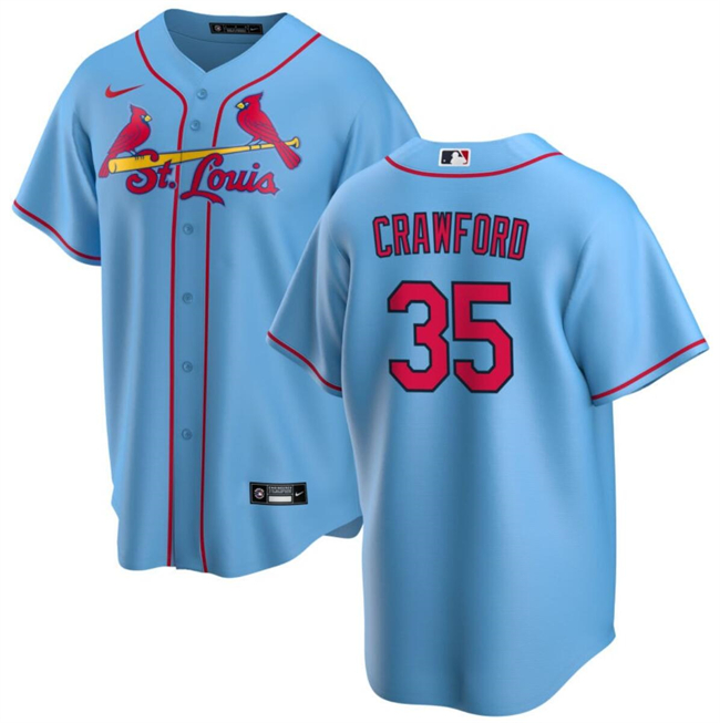 St. Louis Cardinals #35 Brandon Crawford Blue Cool Base Stitched Jersey