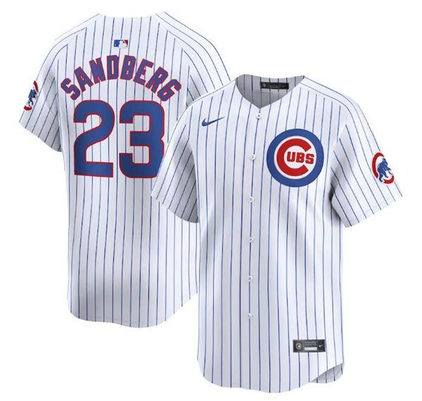 Chicago Cubs #23 Ryne Sandberg White Cool Base Stitched Jersey