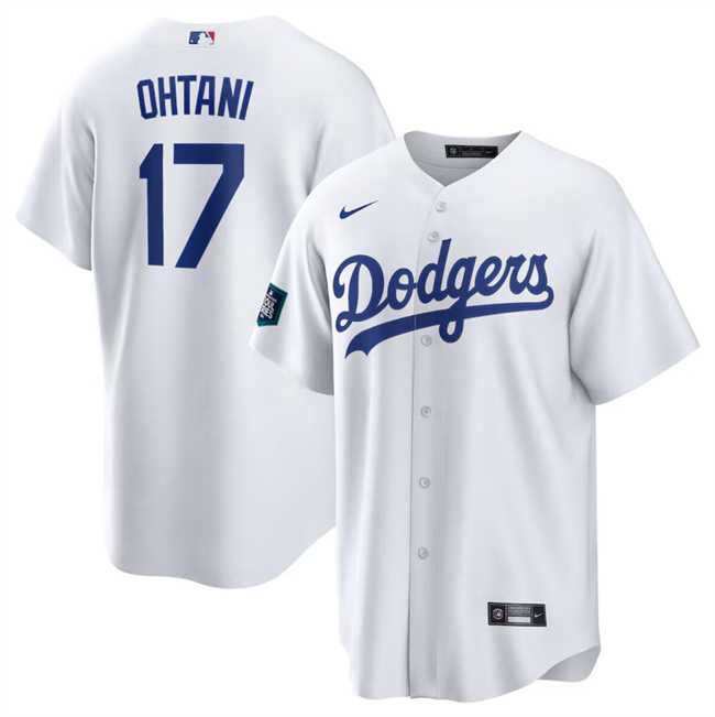 Los Angeles Dodgers #17 Shohei Ohtani White 2024 World Tour Seoul Series Home Stitched Jersey