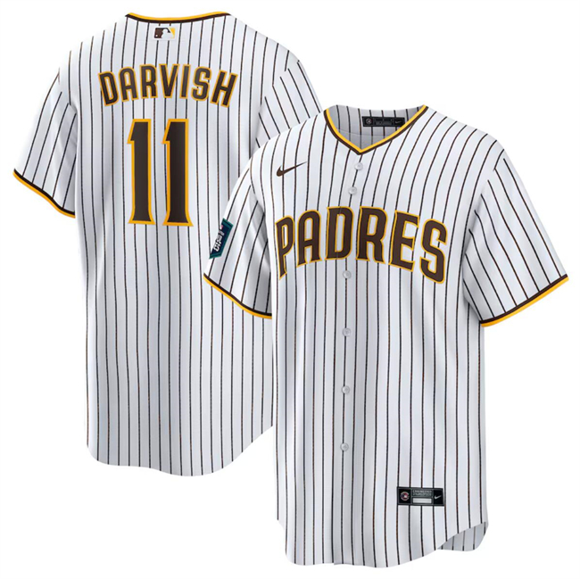 San Diego Padres #11 Yu Darvish White 2024 World Tour Seoul Series Home Stitched Jersey