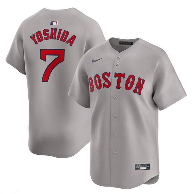 Boston Red Sox #7 Masataka Yoshida Gray 2024 Away Limited Cool Base Stitched Jersey