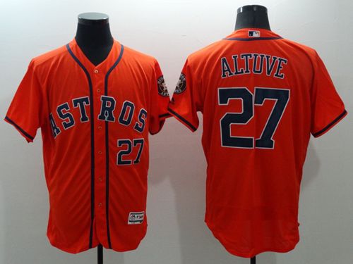 Astros #27 Jose Altuve Orange Flexbase Authentic Collection Stitched Jersey