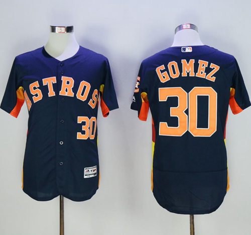 Astros #30 Carlos Gomez Navy Blue Flexbase Authentic Collection Stitched Jersey