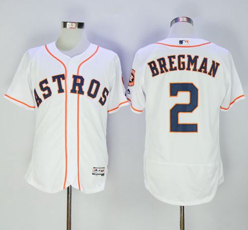 Astros #2 Alex Bregman White Flexbase Authentic Collection Stitched Jersey