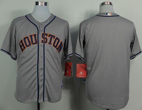 Astros Blank Grey Cool Base Stitched Jersey