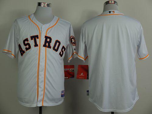 Astros Blank White Cool Base Stitched Jersey