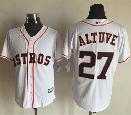 Astros #27 Jose Altuve White New Cool Base Stitched Jersey