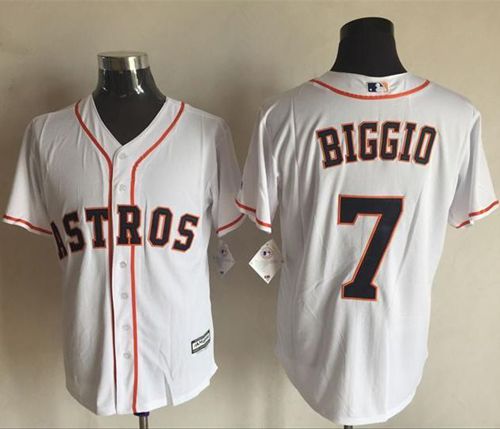 Astros #7 Craig Biggio White New Cool Base Stitched Jersey