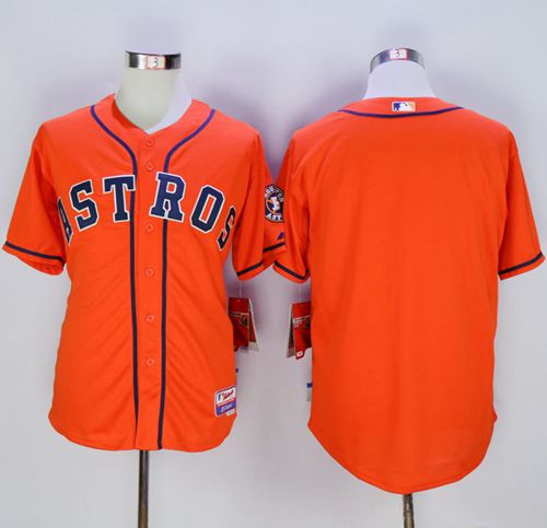 Astros Blank Orange Cool Base Stitched Jersey