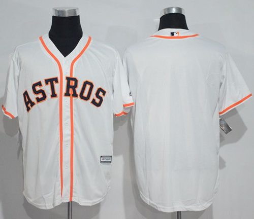 Astros Blank White New Cool Base Stitched Jersey