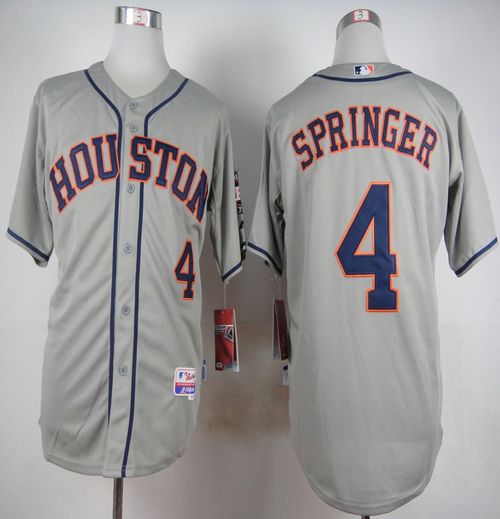 Astros #4 George Springer Grey Cool Base Stitched Jersey
