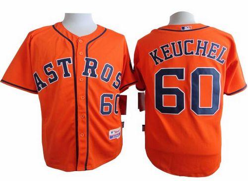 Astros #60 Dallas Keuchel Orange Cool Base Stitched Jersey