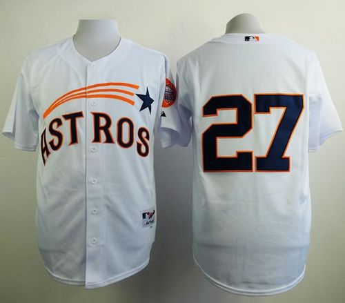 Astros #27 Jose Altuve White 1965 Turn Back The Clock Stitched Jersey