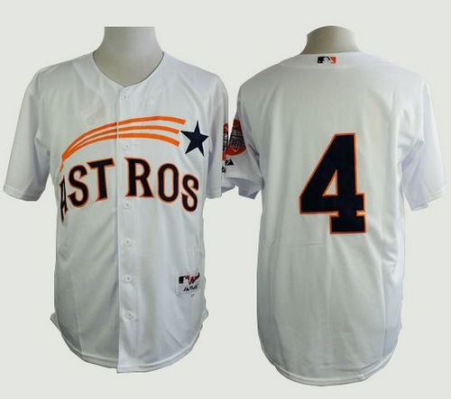 Astros #4 George Springer White 1965 Turn Back The Clock Stitched Jersey