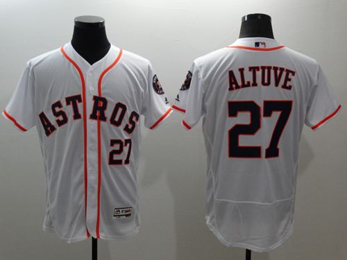 Astros #27 Jose Altuve White Flexbase Authentic Collection Stitched Jersey