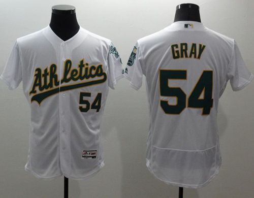 Athletics #54 Sonny Gray White Flexbase Authentic Collection Stitched Jersey
