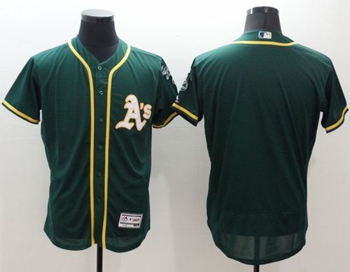Athletics Blank Green Flexbase Authentic Collection Stitched Jersey